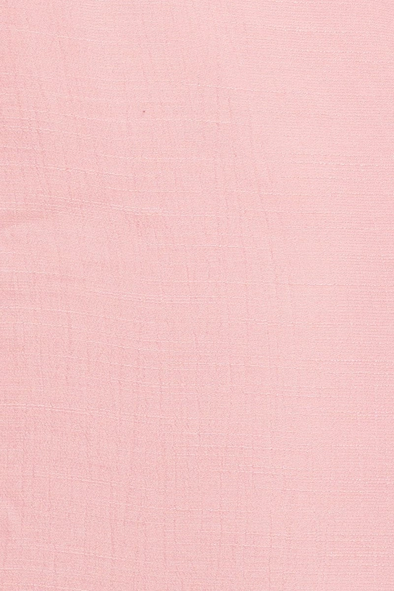 Pink Skater Dress Long Sleeve Mini Ruffle