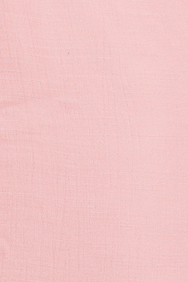 Pink Skater Dress Long Sleeve Mini Ruffle