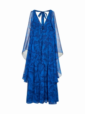 Pinko Allover Floral Printed V-Neck Dress