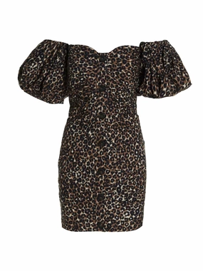 Pinko Leopard Print Mini Dress