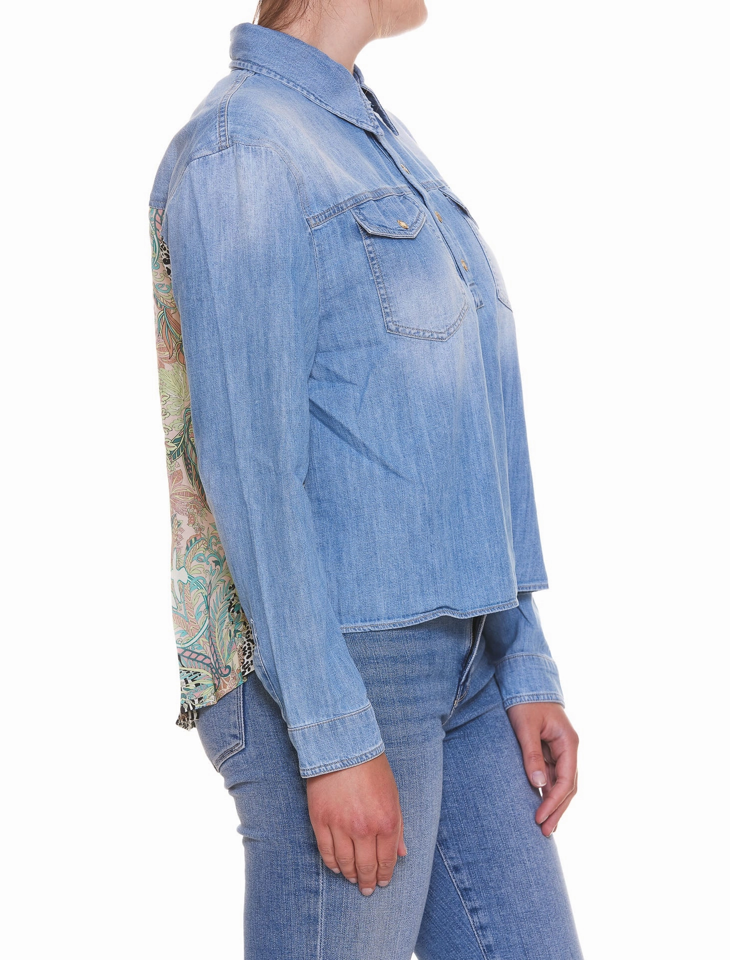 Pinko Panelled Denim Shirt