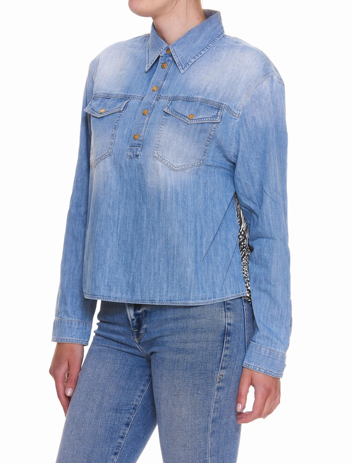 Pinko Panelled Denim Shirt