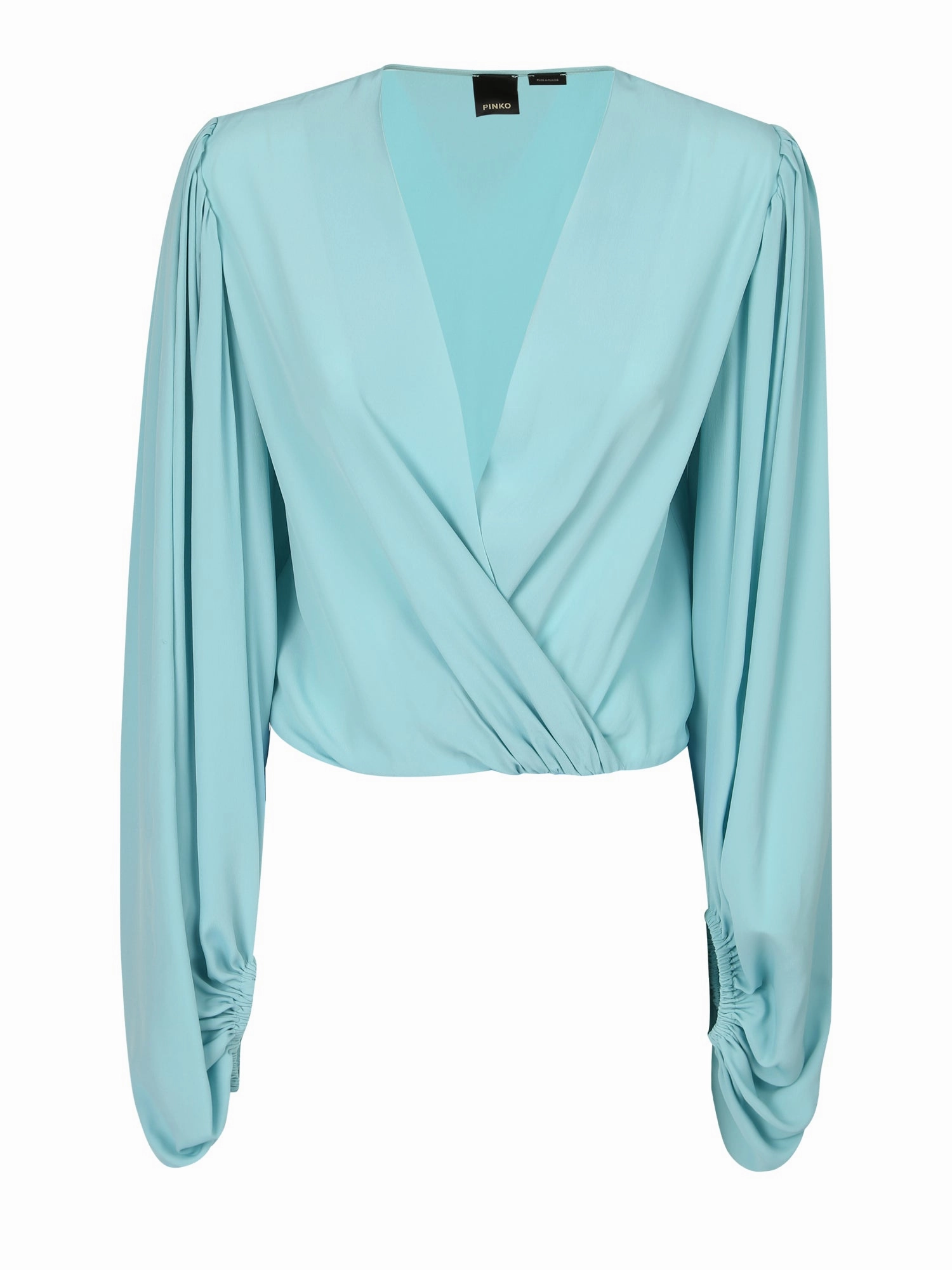 Pinko V-Neck Balloon Sleeved Bodysuit