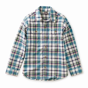 Plaid Button Up Shirt - Tsukiji Plaid - FINAL SALE