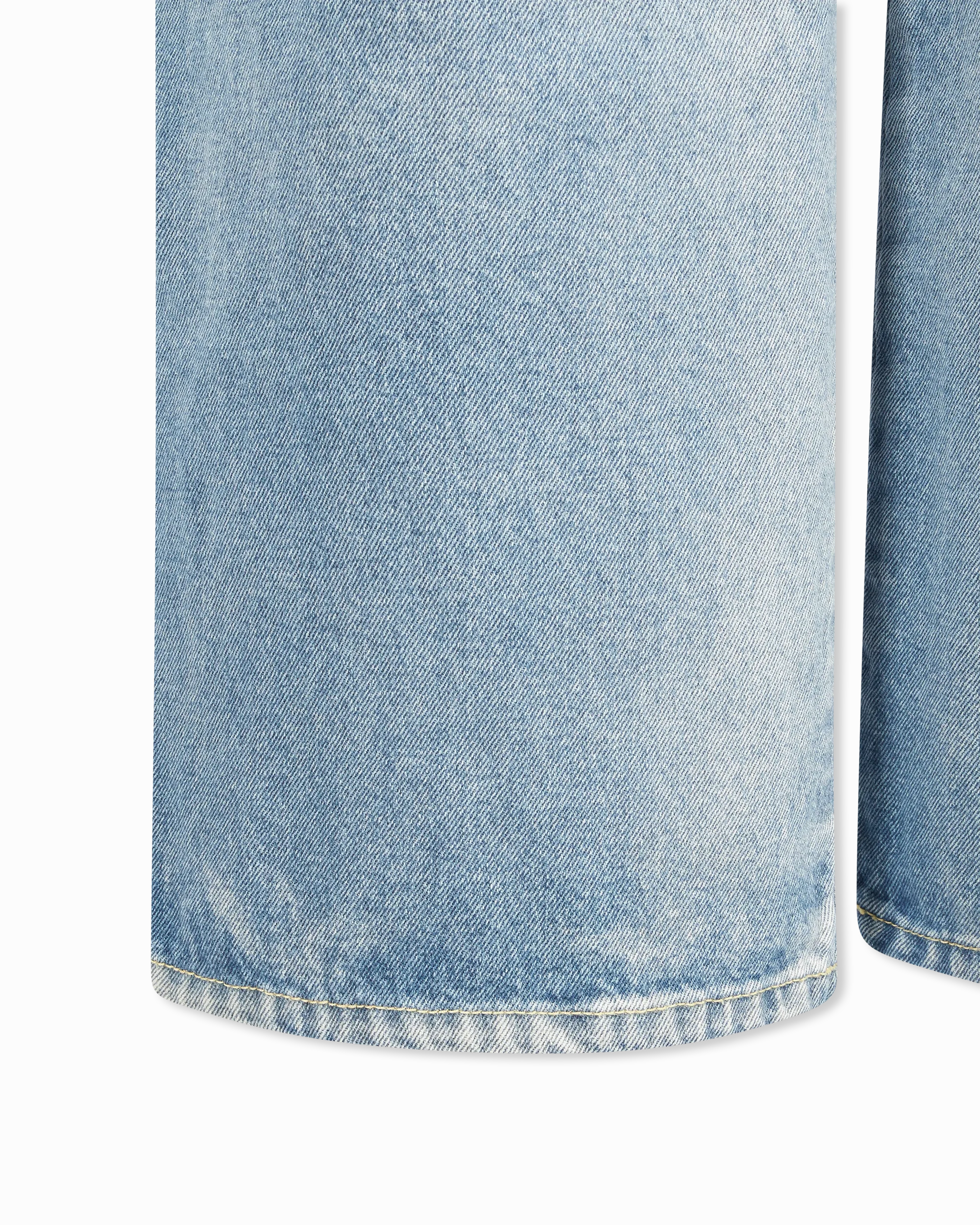 Pleated Denim Jeans
