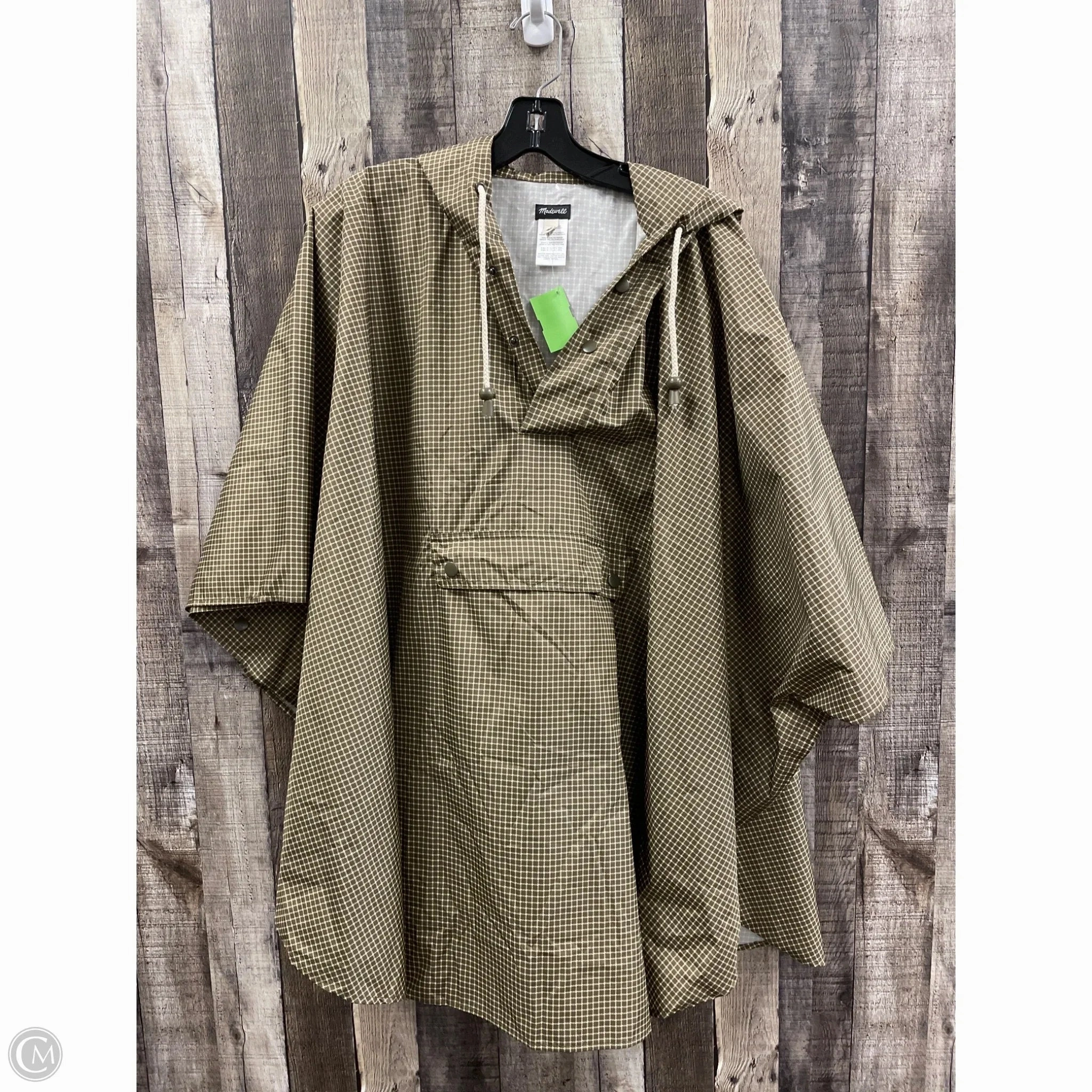 Poncho By Madewell In Plaid Pattern, Size: Osfm