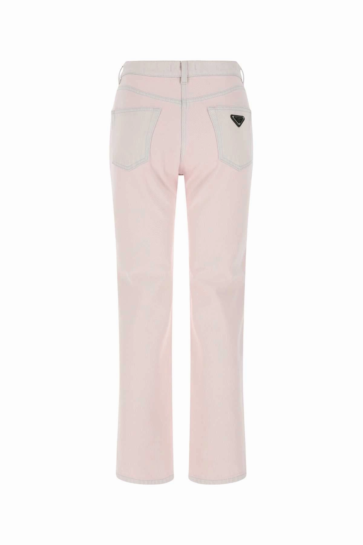 Prada Logo Plaque Stonewashed Jeans
