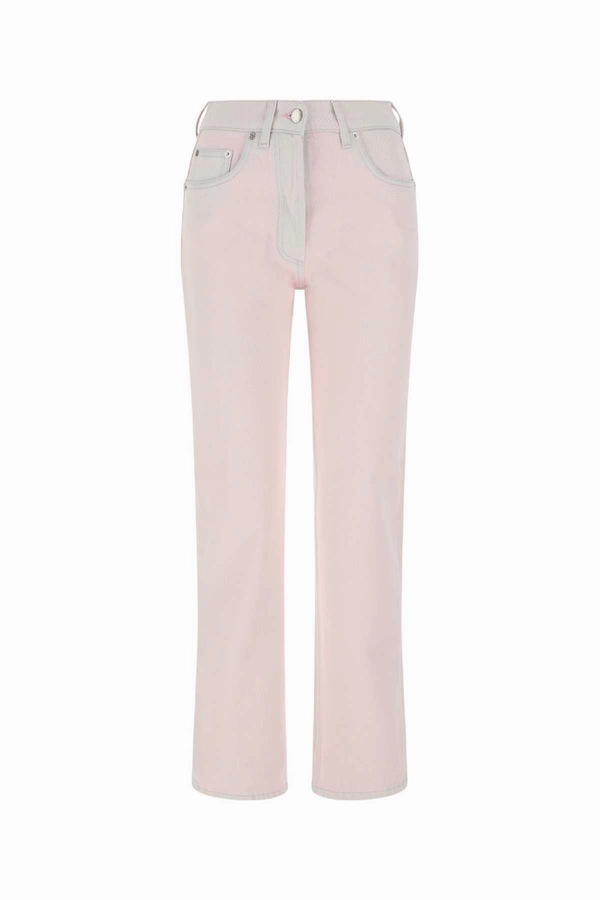 Prada Logo Plaque Stonewashed Jeans