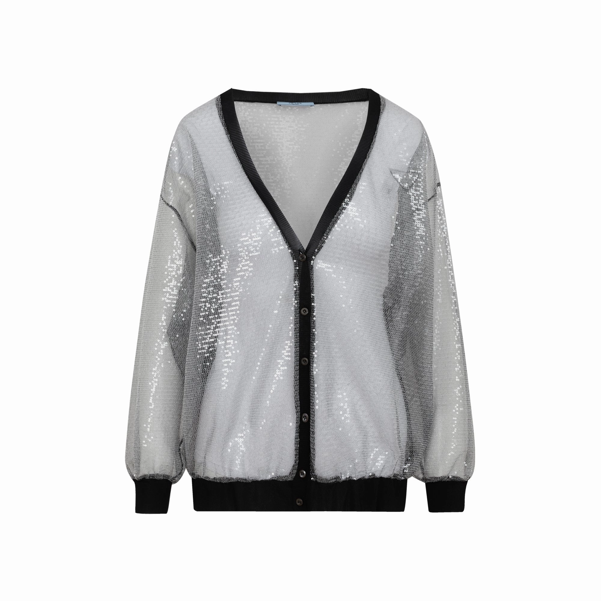 Prada Sequins Button-Up Cardigan