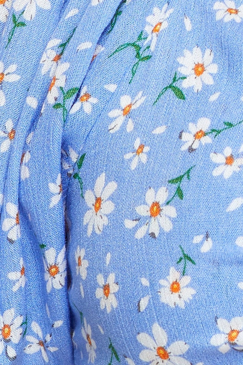 Print Crop Top Short Sleeve Tie Up