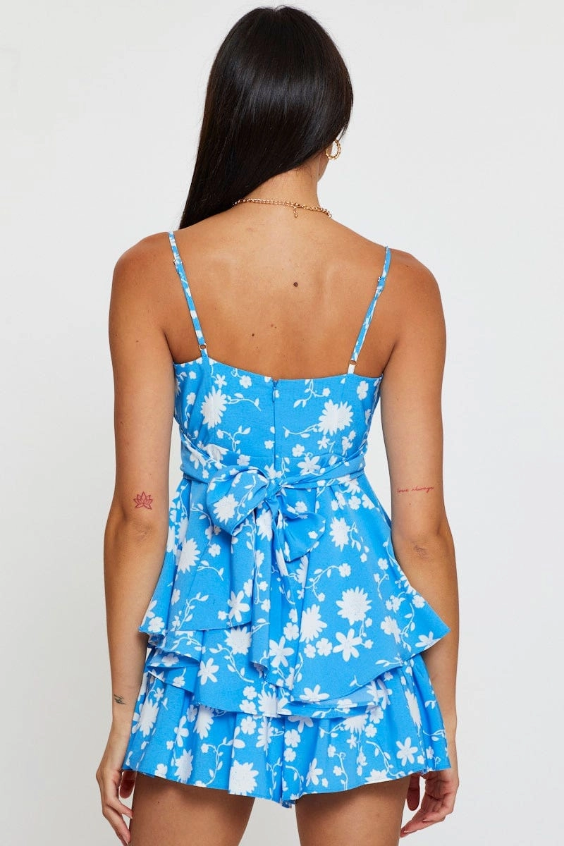 Print Playsuit Sleeveless