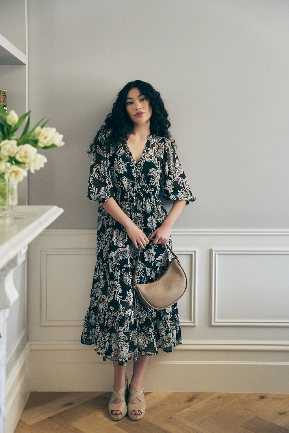 Printed Tiered Dress - Coco Floral
