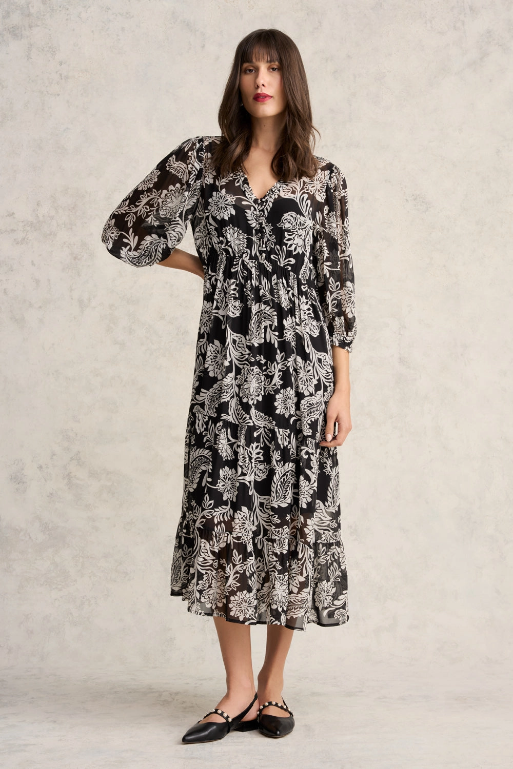 Printed Tiered Dress - Coco Floral