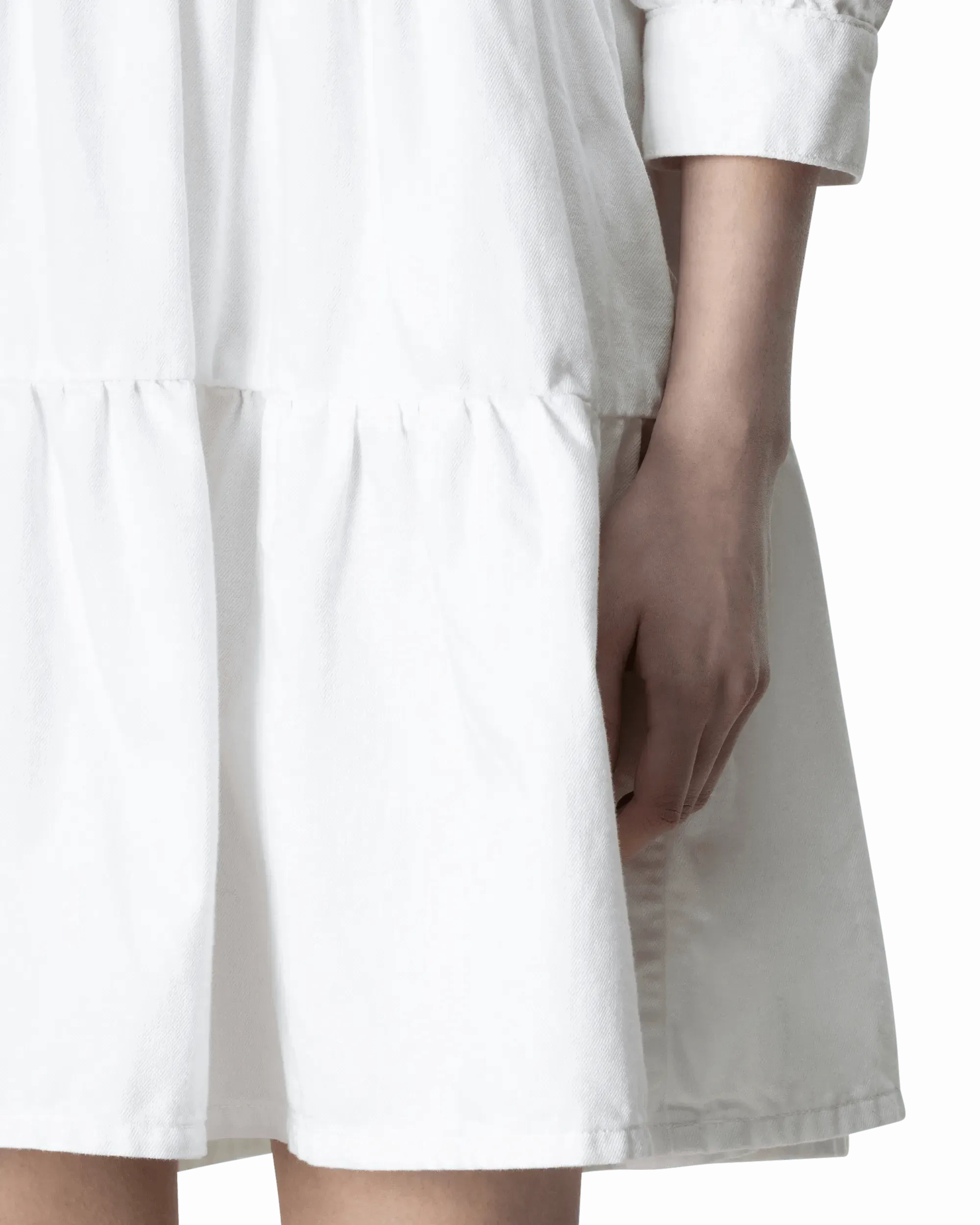 Puffy Sleeve A-line Denim Dress