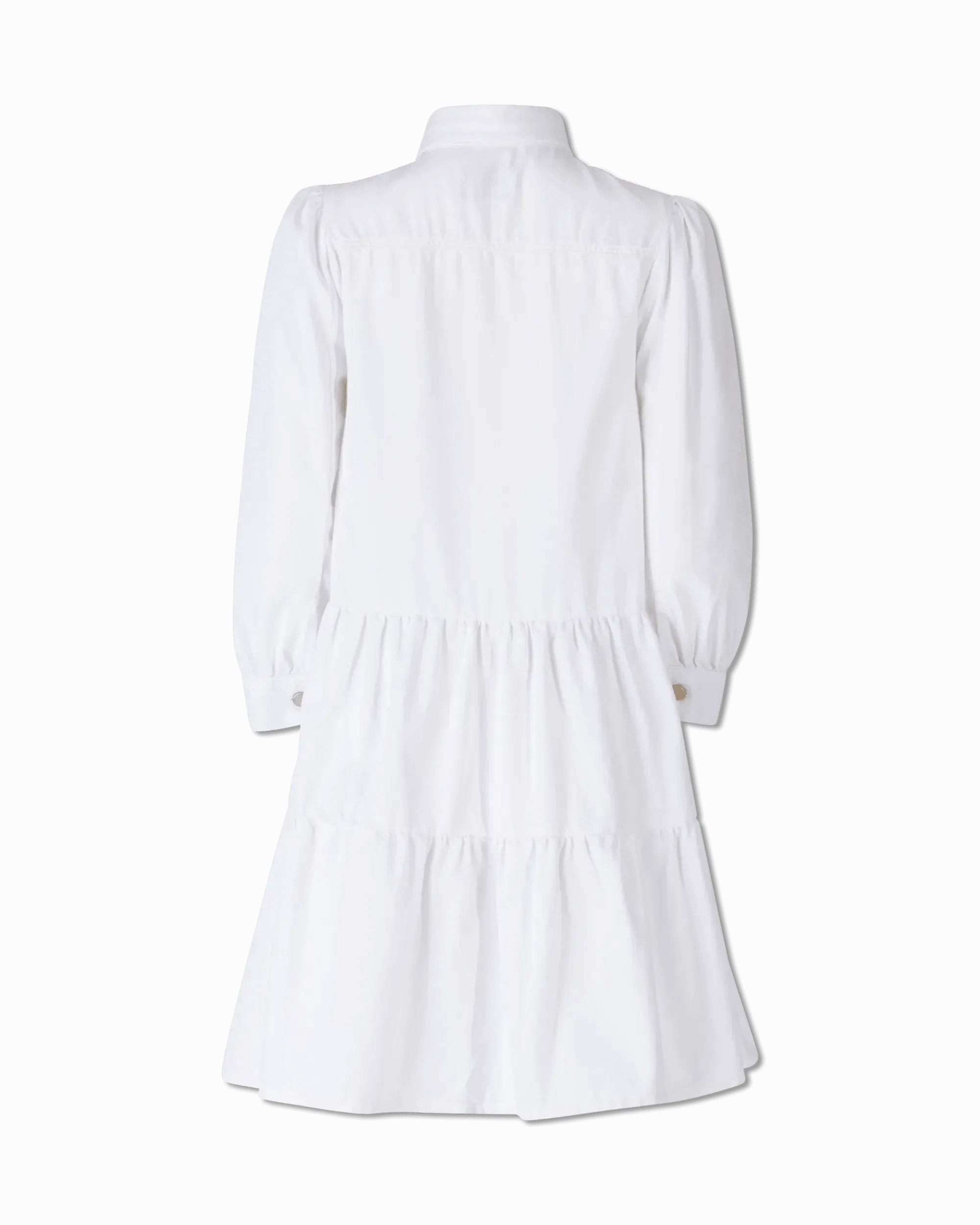 Puffy Sleeve A-line Denim Dress