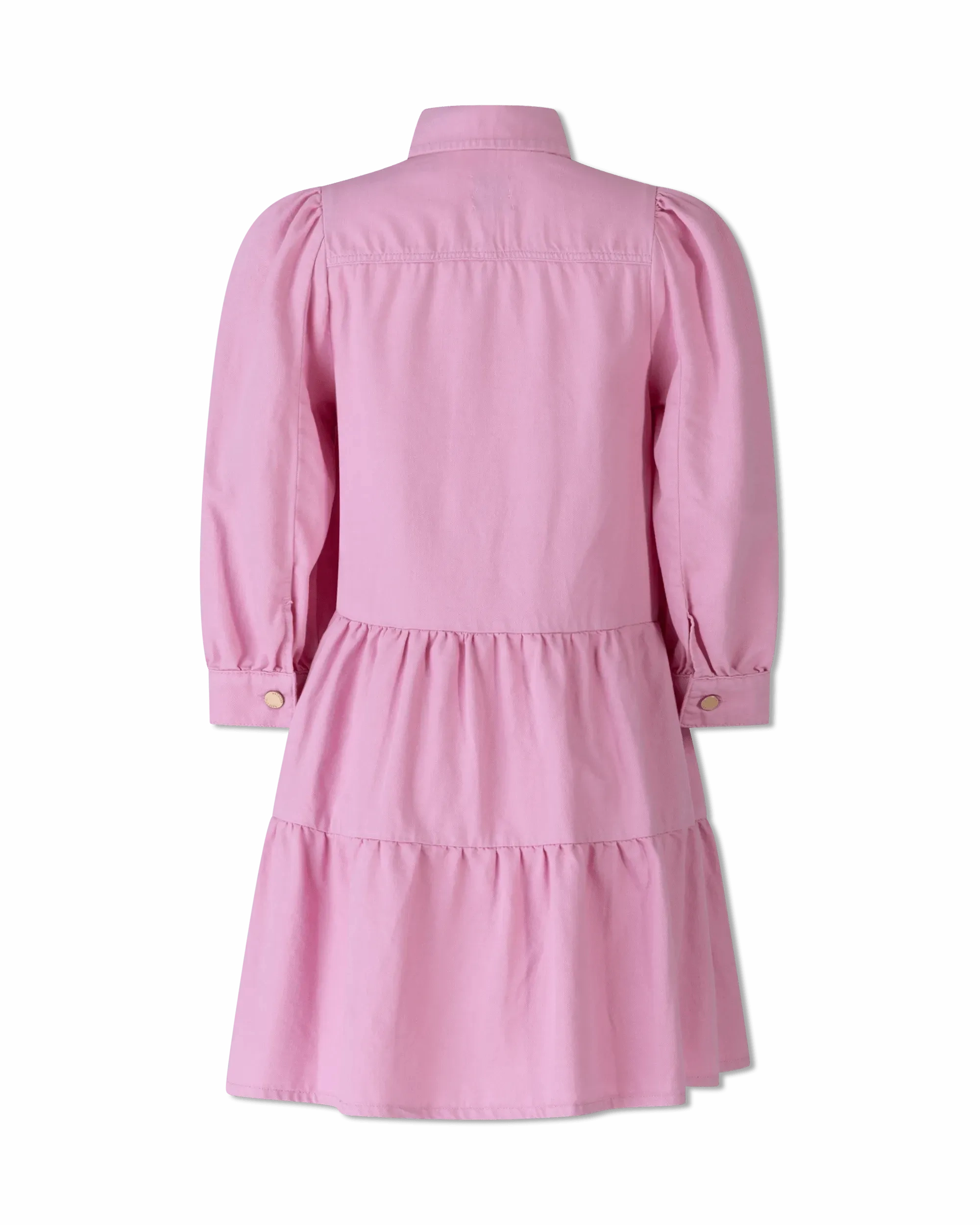 Puffy Sleeve A-line Denim Dress