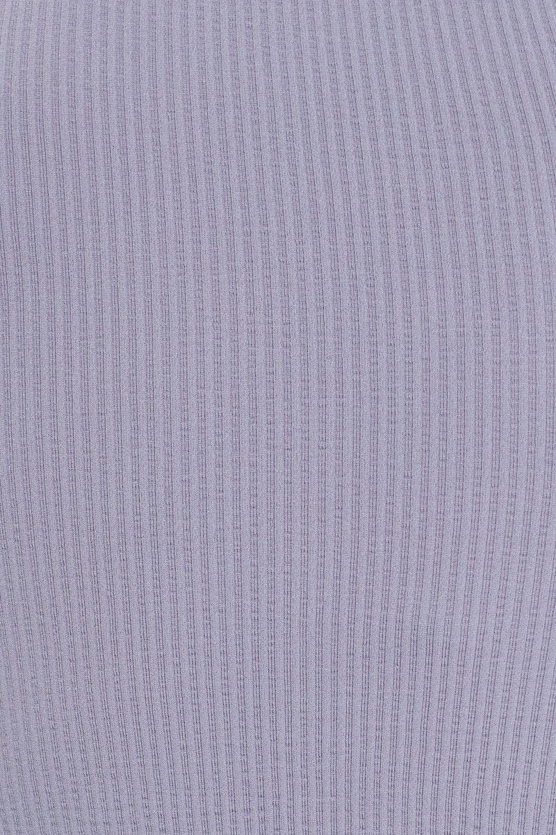 Purple Seamless One Shoulder Basic Top
