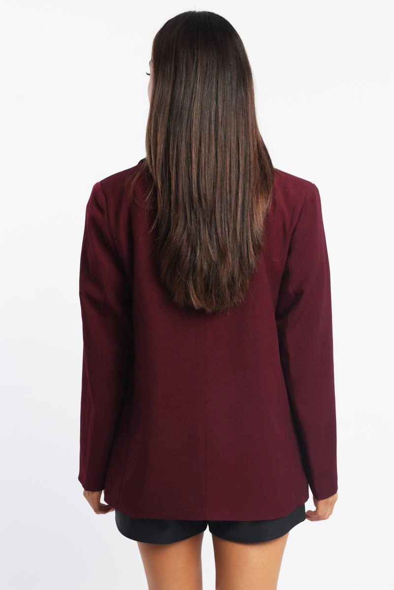 Red Blazer Long Sleeve