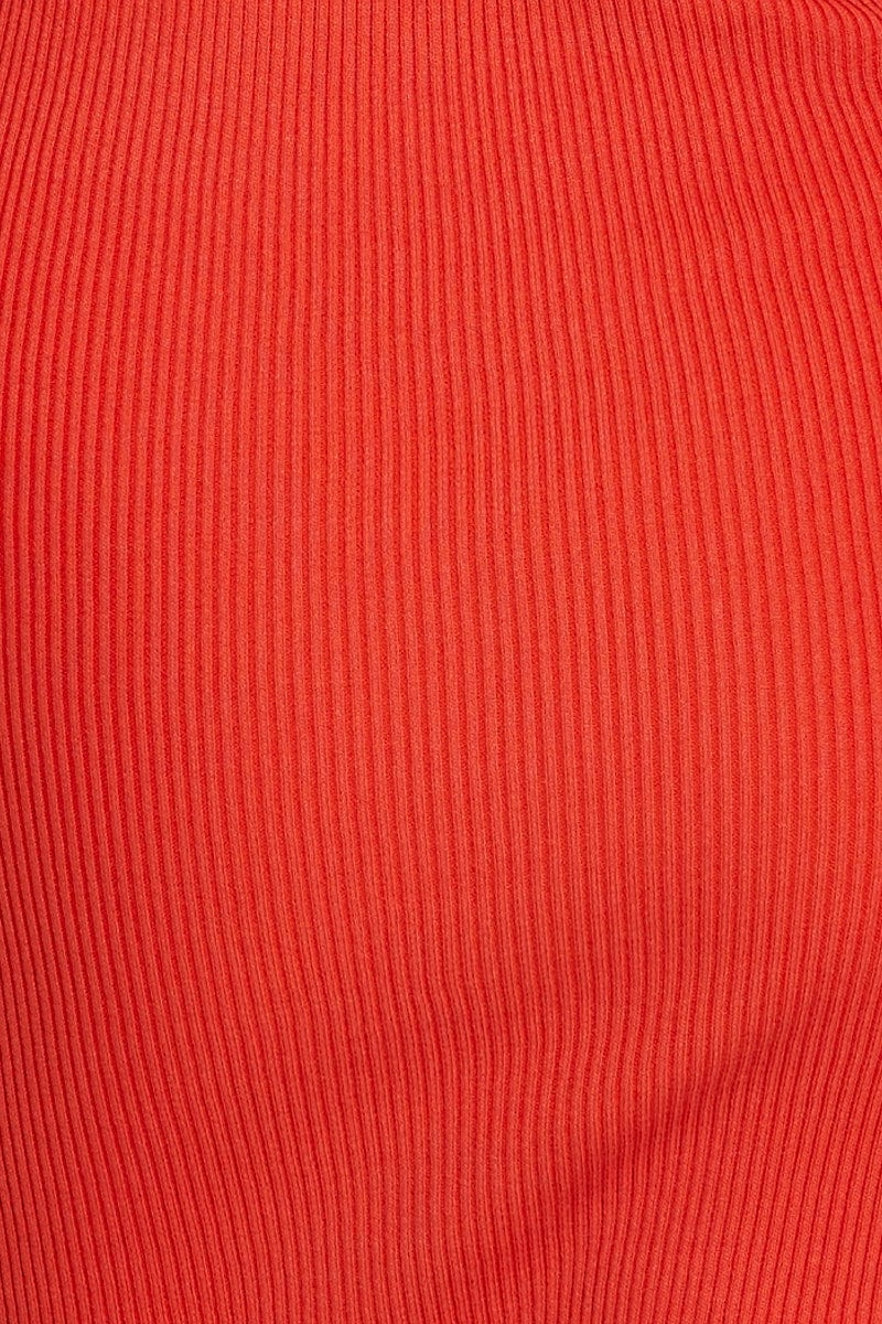 Red Knit Dress Midi