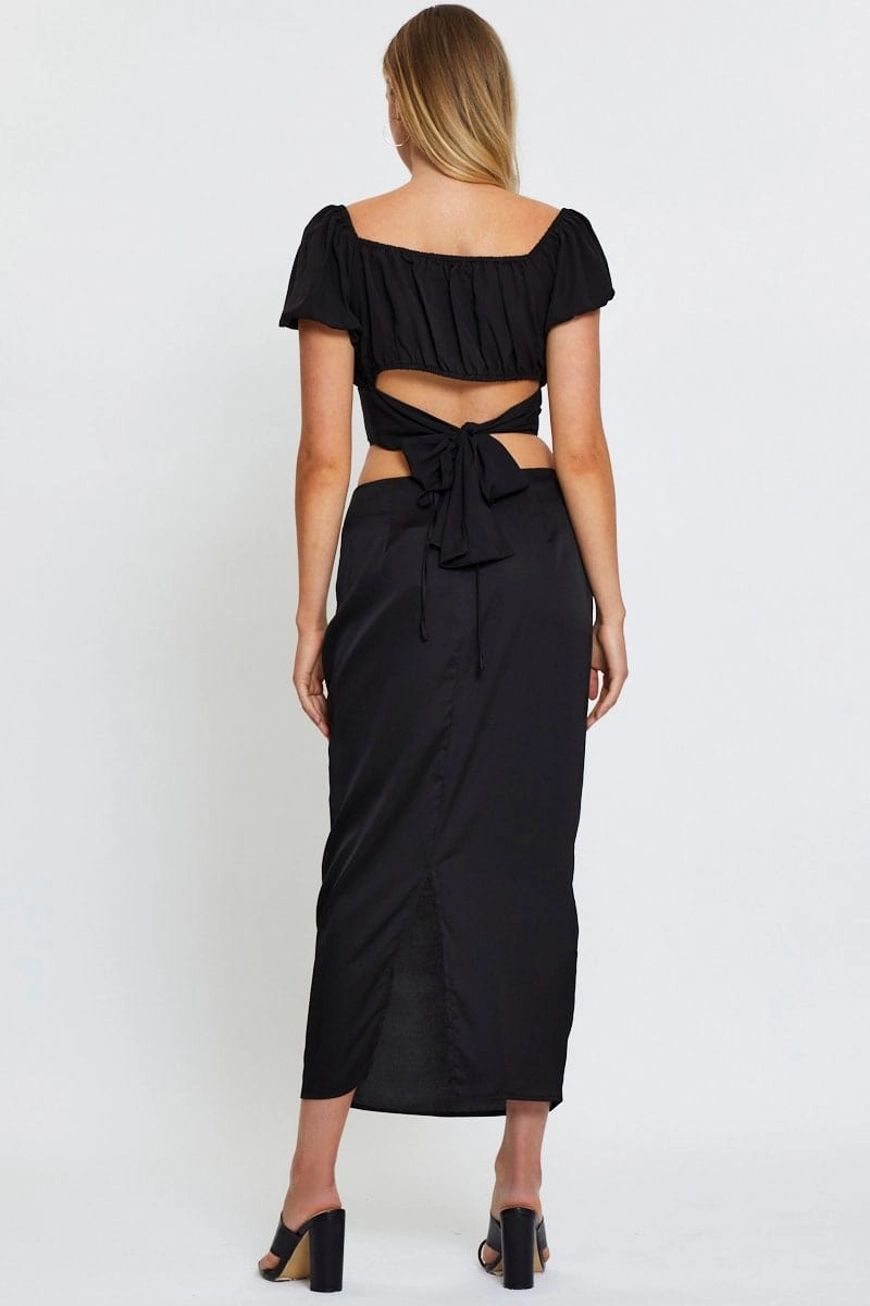 Red Slip Skirt Maxi Satin