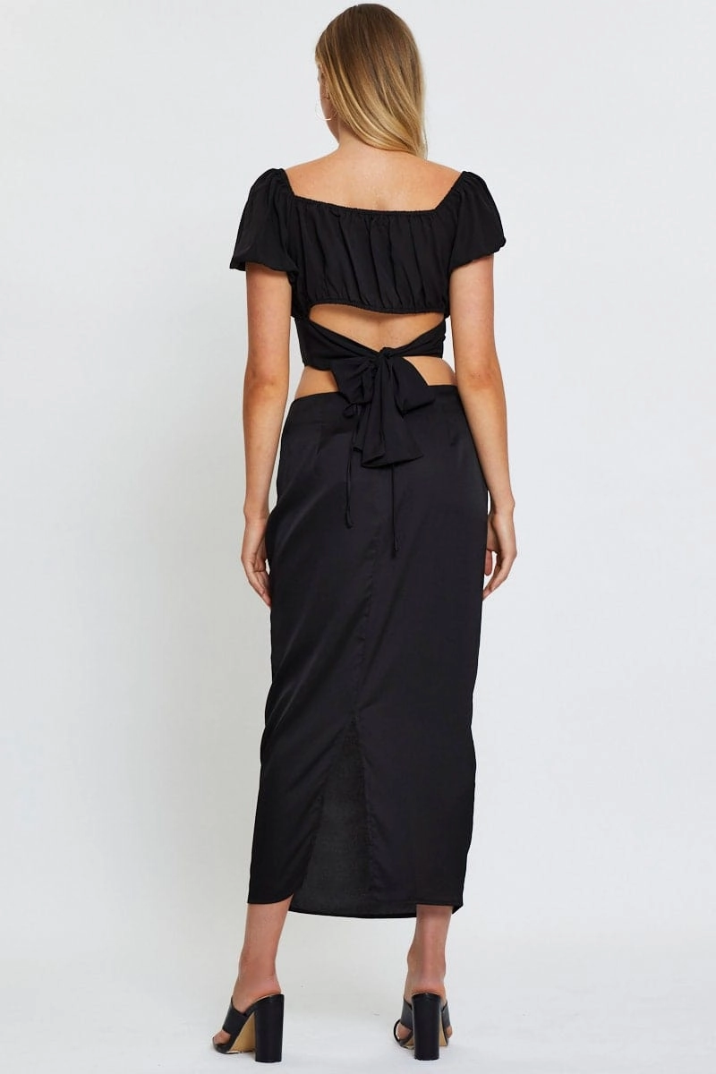 Red Slip Skirt Maxi Satin