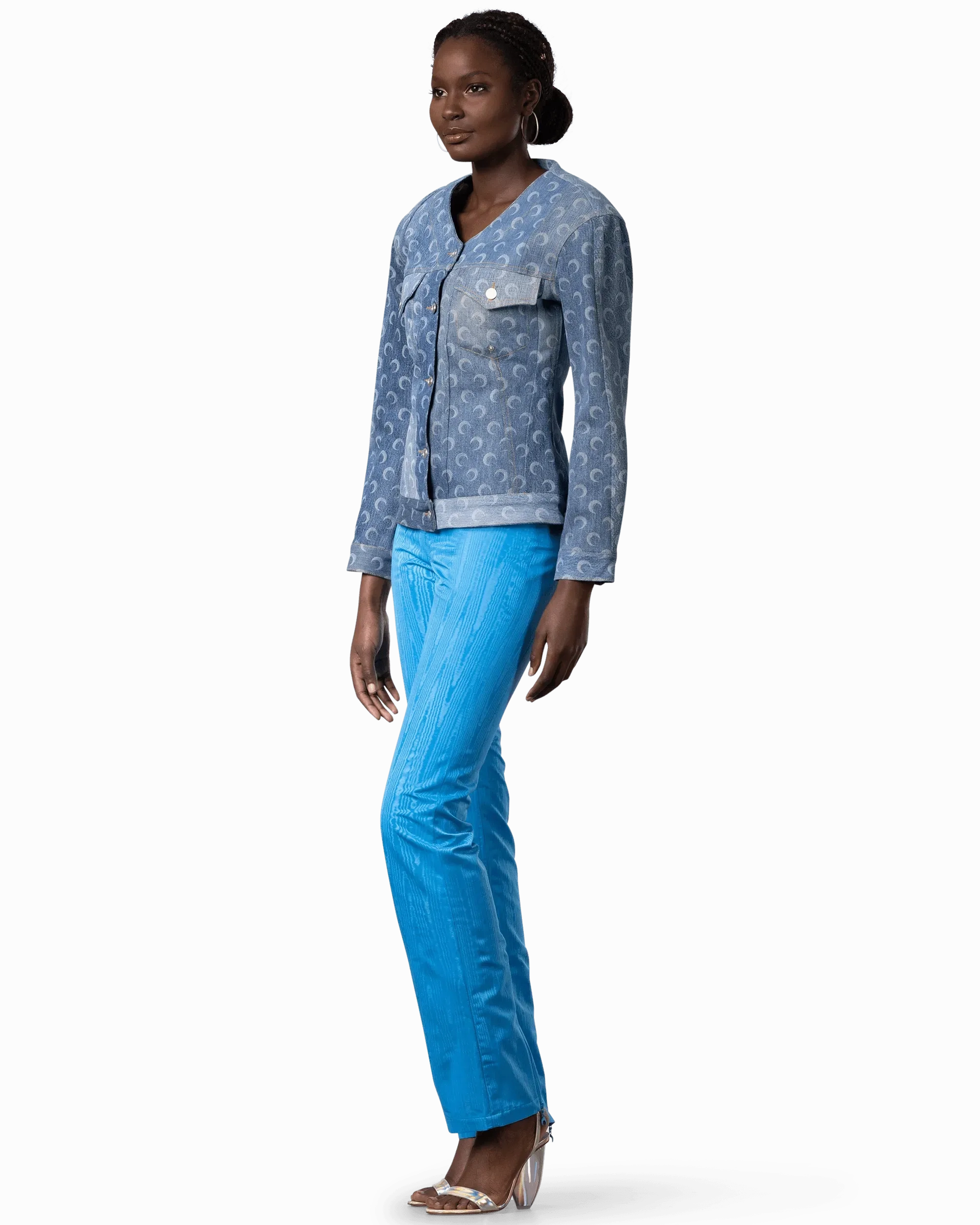 Regenerated Denim Fitted Jacket