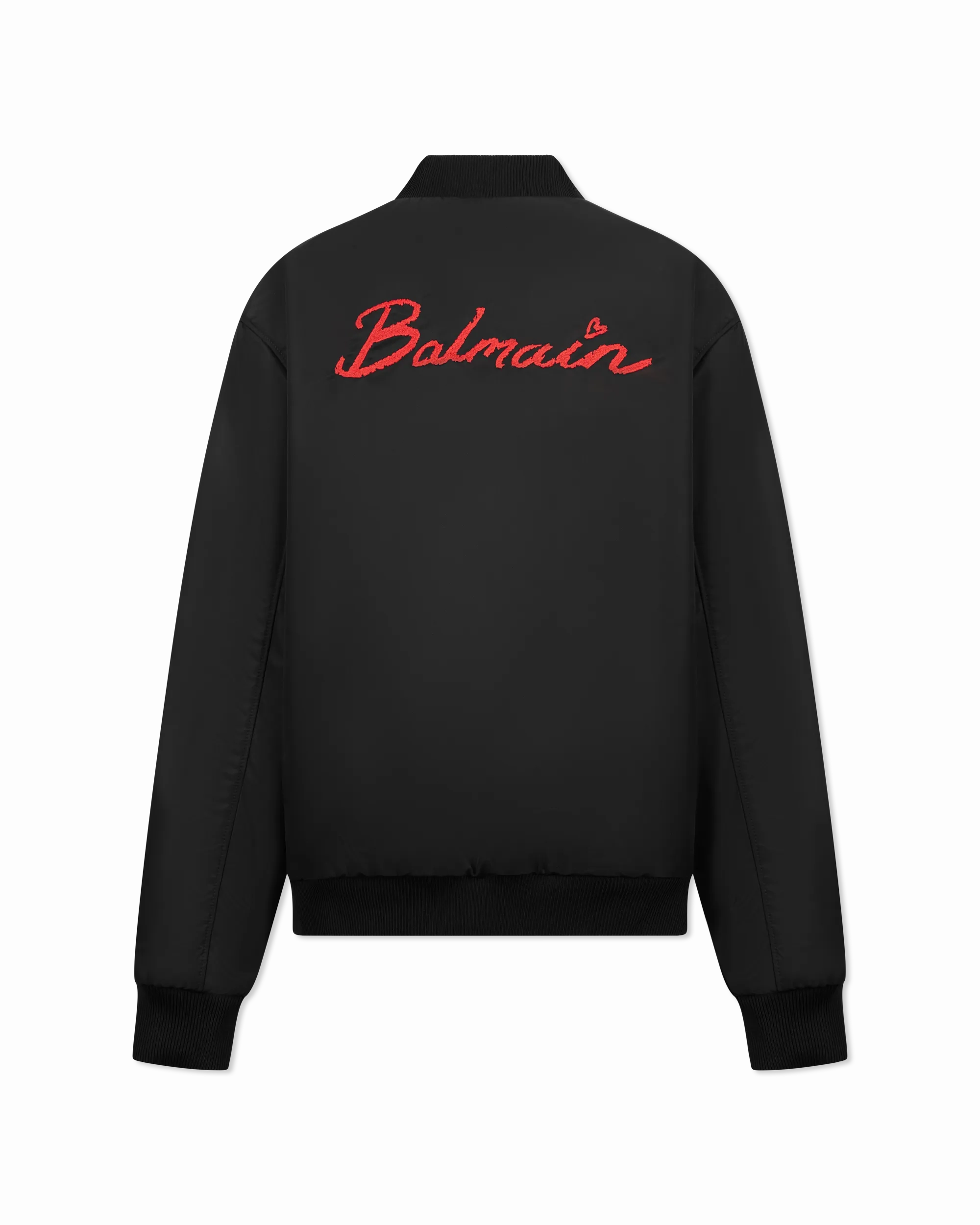 Reversible Kiss Print Nylon Bomber Jacket