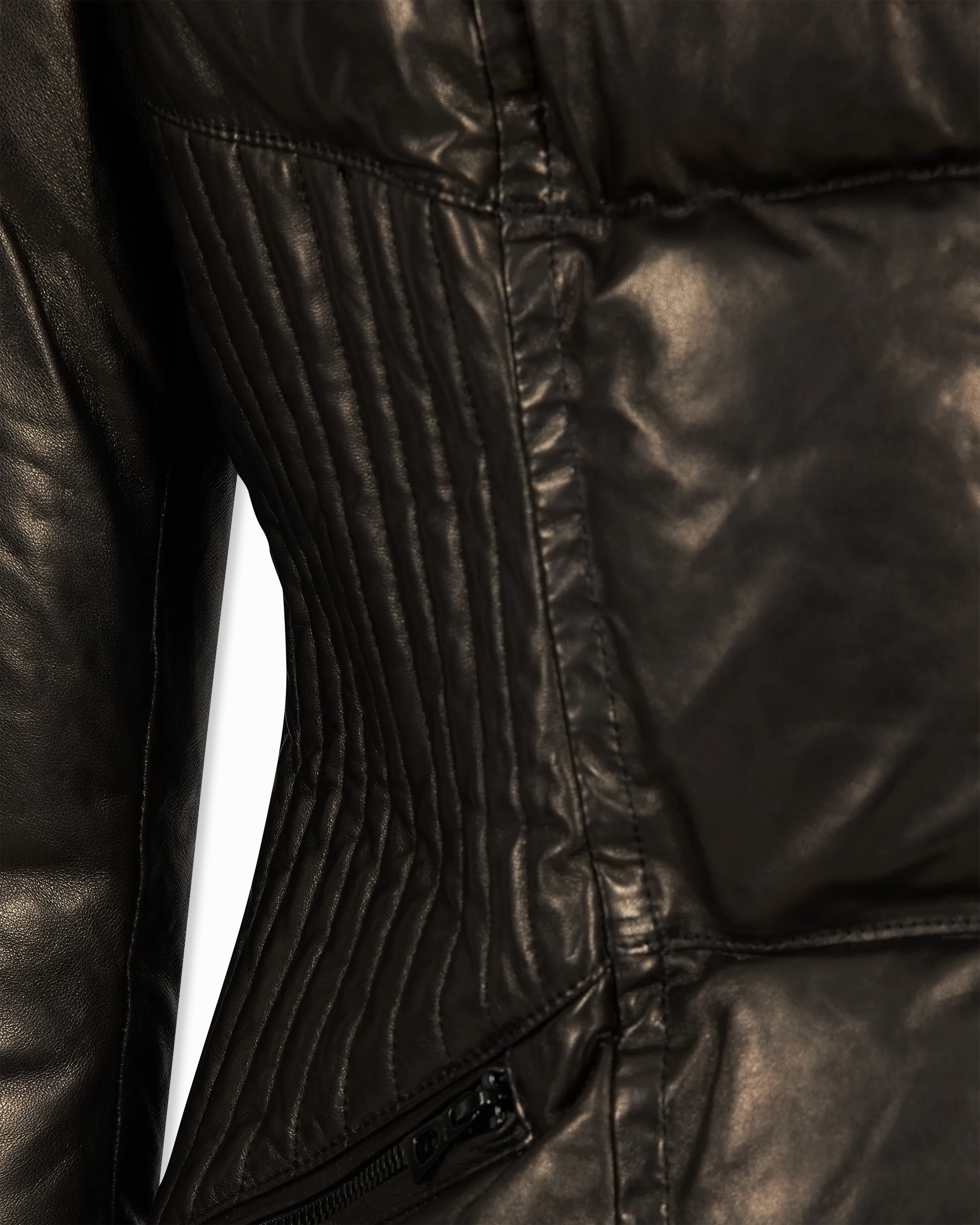 Rudsak Shauna X Leather & Fur Down Puffer