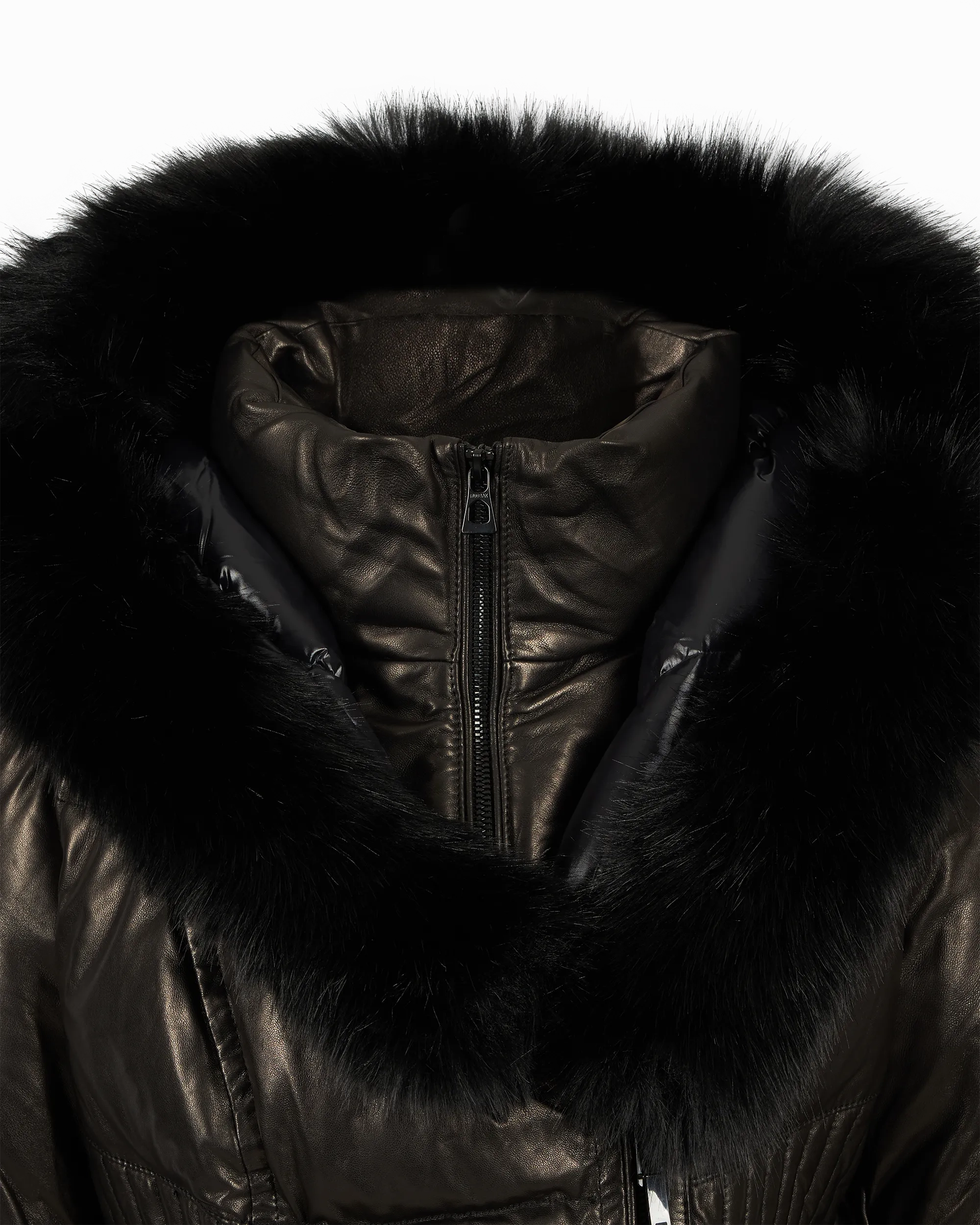 Rudsak Shauna X Leather & Fur Down Puffer