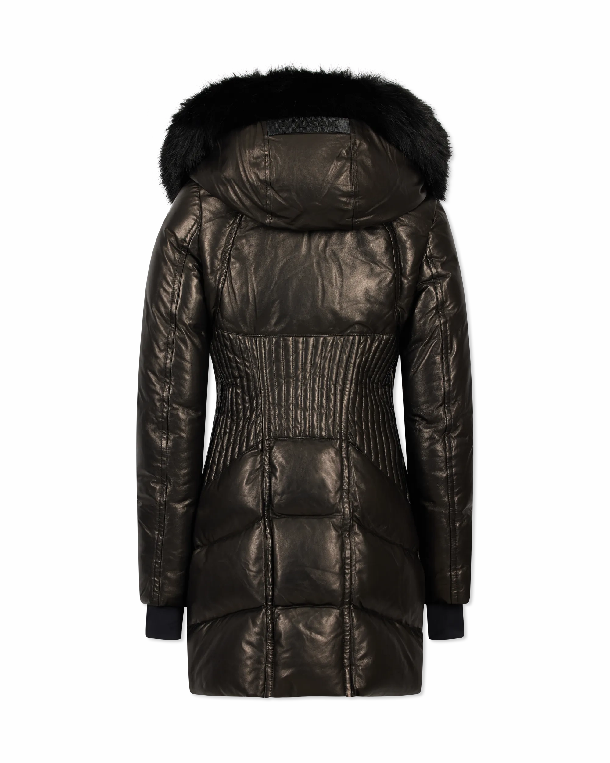 Rudsak Shauna X Leather & Fur Down Puffer