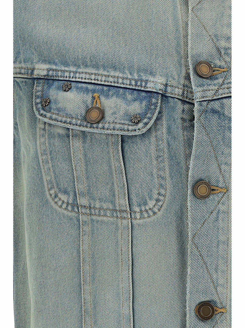 Saint Laurent Press-Stud Fastened Denim Shirt