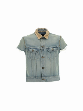 Saint Laurent Press-Stud Fastened Denim Shirt