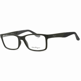 Salvatore Ferragamo Men's Eyeglasses - Matte Khaki Plastic Full Rim Frame | SF2908 301