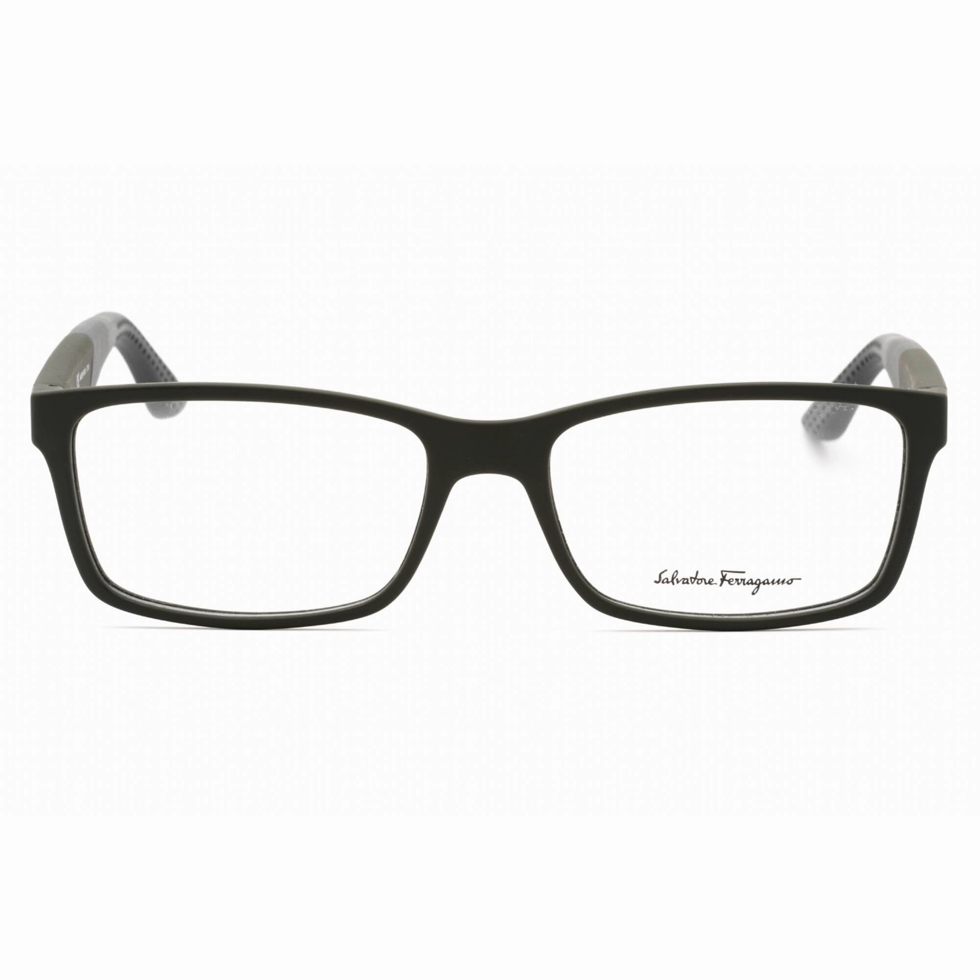 Salvatore Ferragamo Men's Eyeglasses - Matte Khaki Plastic Full Rim Frame | SF2908 301