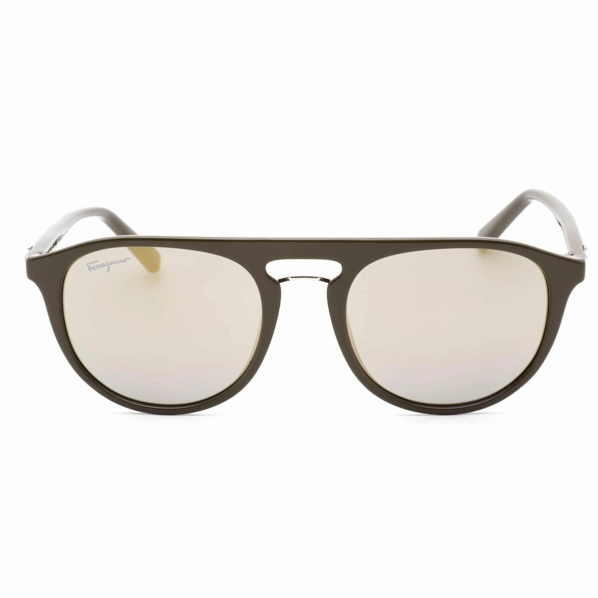 Salvatore Ferragamo Men's Sunglasses - Dark Khaki Frame Grey Lens | SF1090S 324