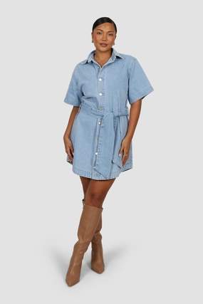 SAMPLE - STERLING DENIM DRESS BLUE