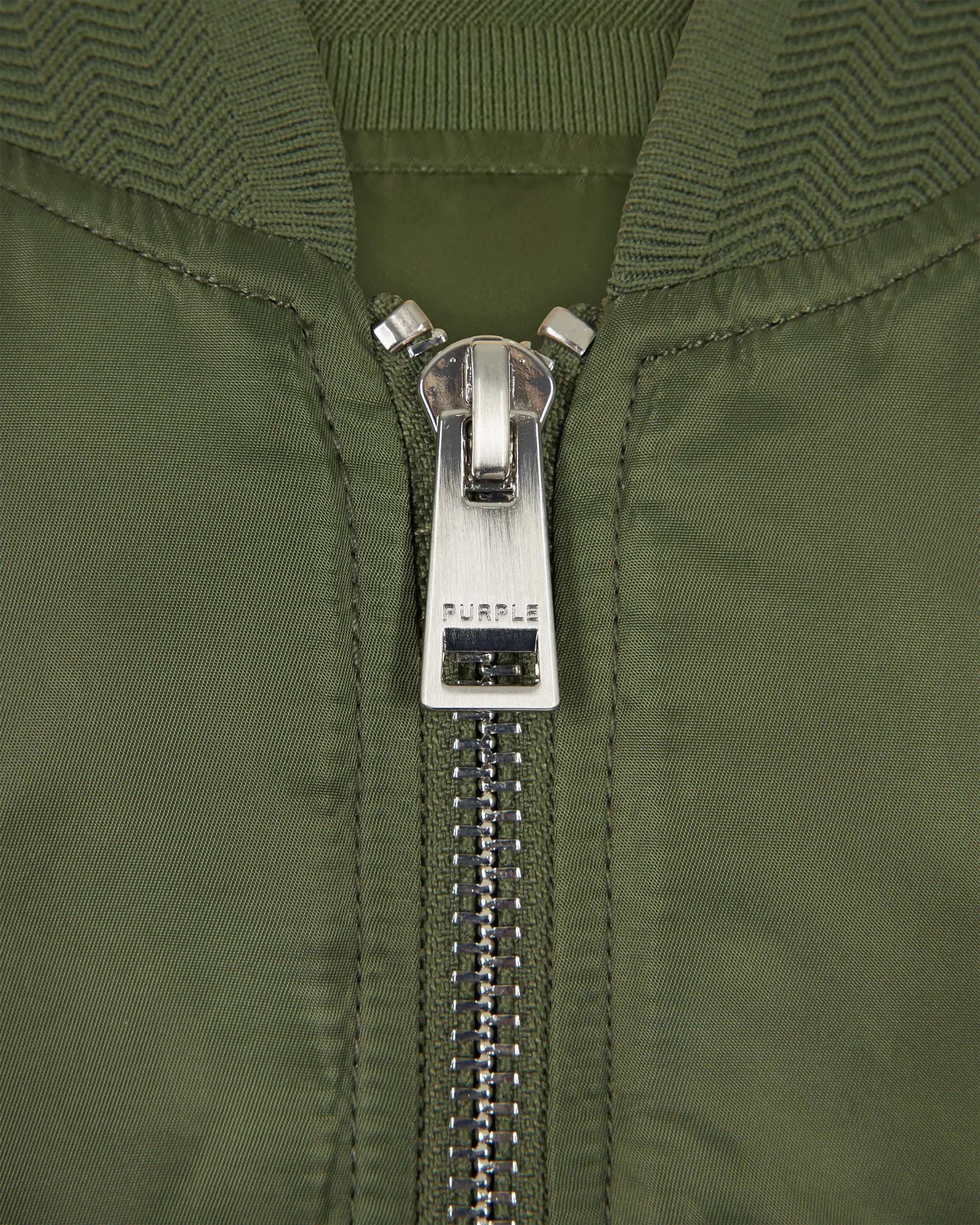 Satin Zip Front Bomber