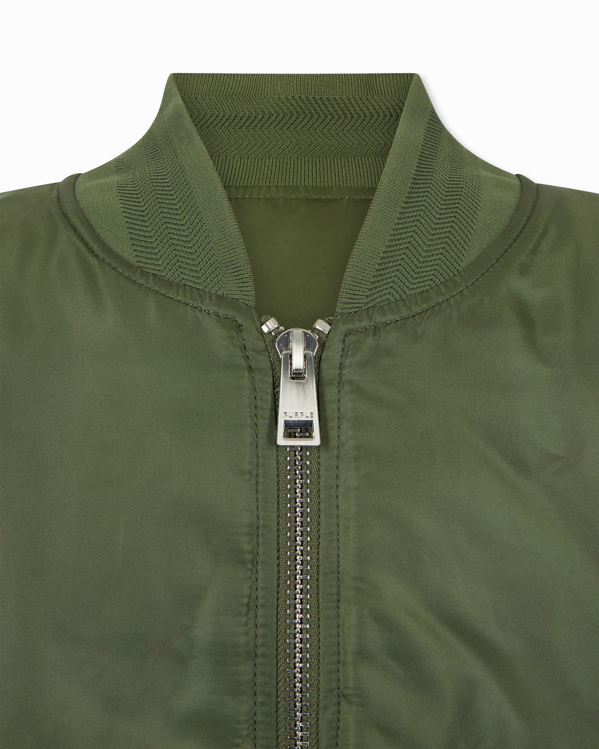 Satin Zip Front Bomber