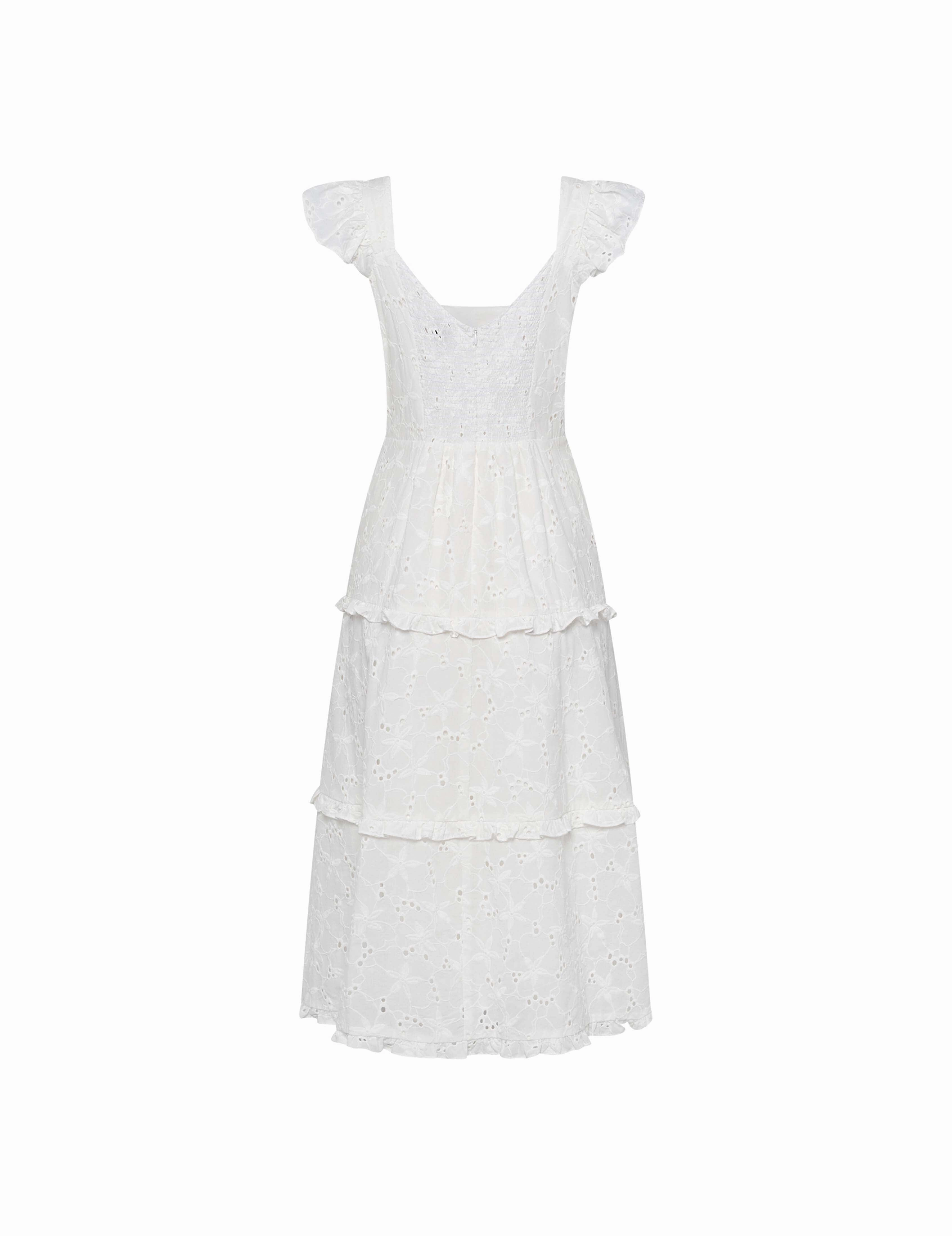 Scoop Neck Tiered Midi Dress