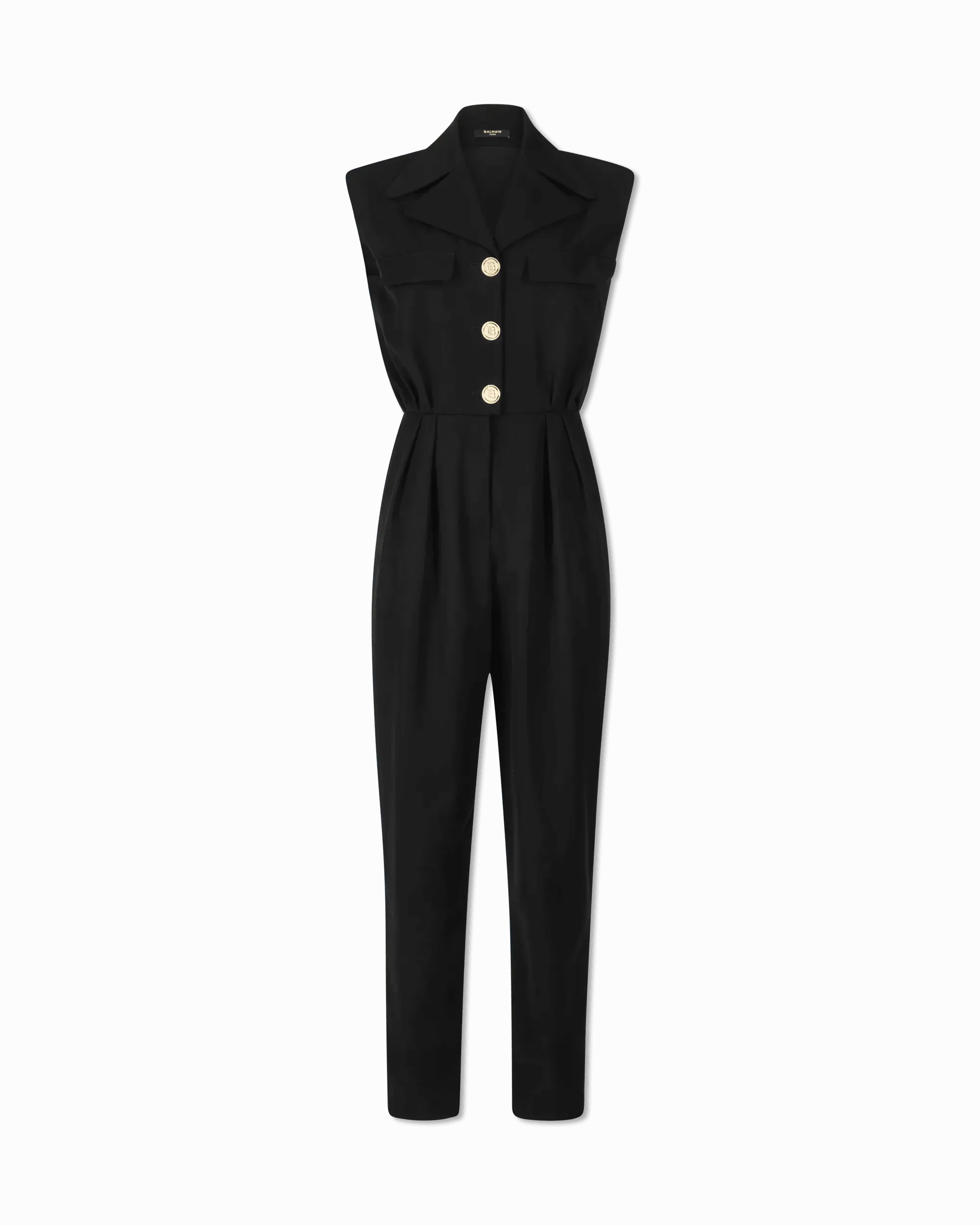 Sleeveless 3 Button Jumpsuit