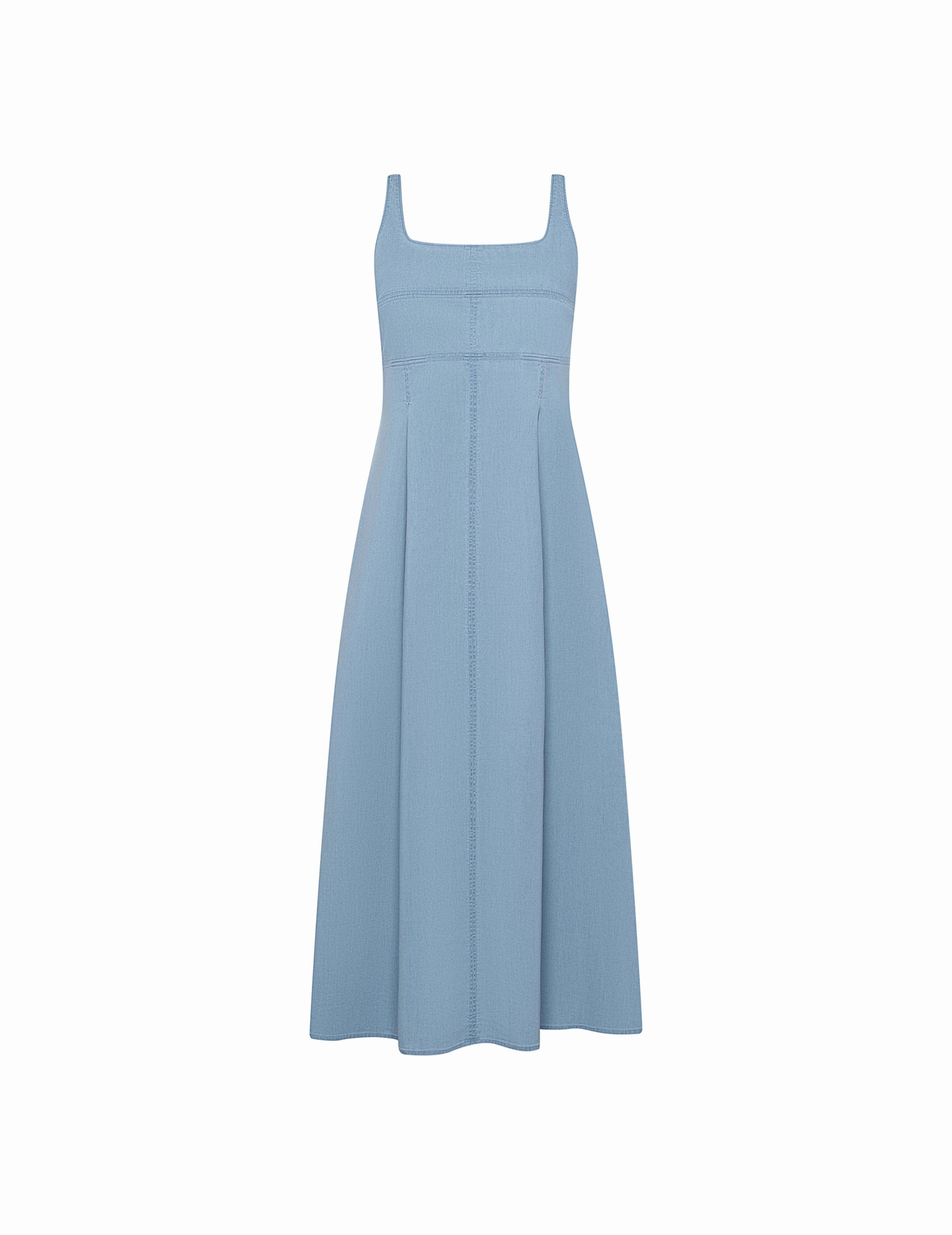 Sleeveless Front Pleated Dress