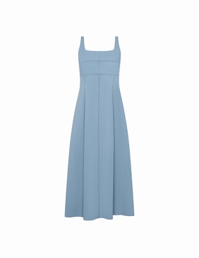 Sleeveless Front Pleated Dress