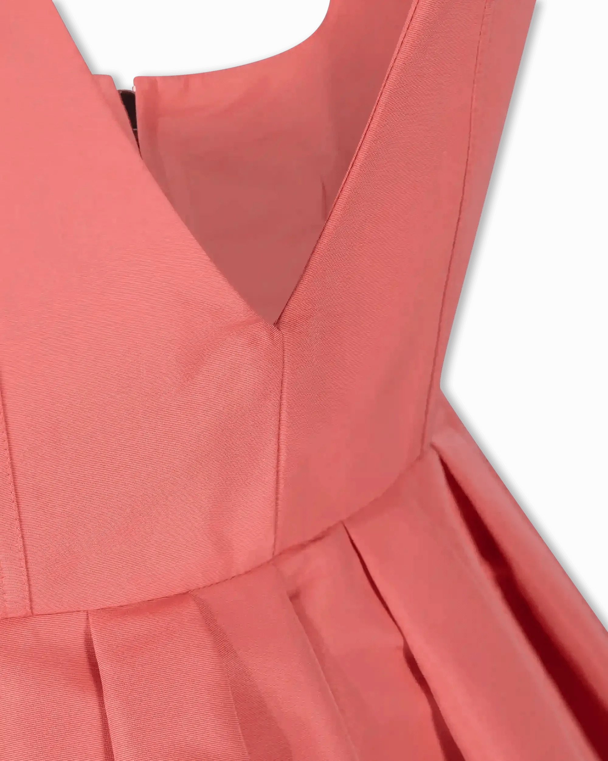 Sleeveless Taffeta Zipfront Mini Dress