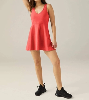 Spacedye Movement Mini Dress In Coral Glow Heather