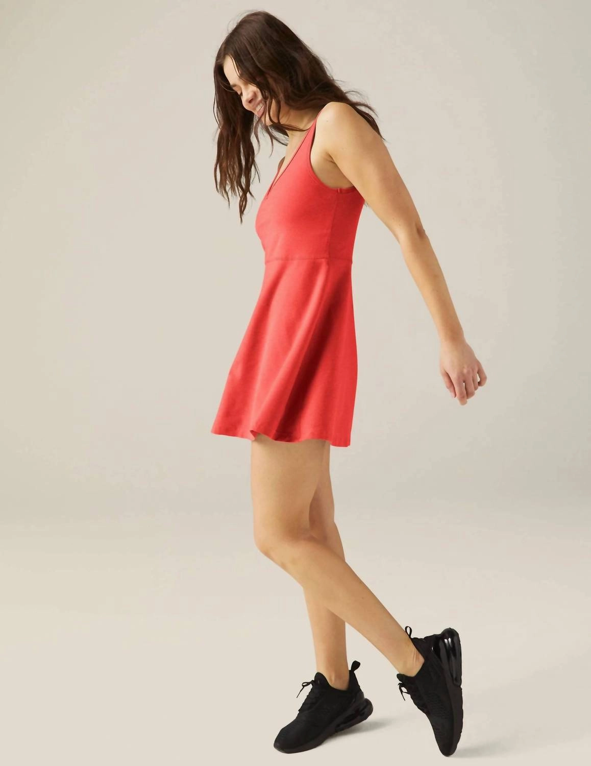 Spacedye Movement Mini Dress In Coral Glow Heather