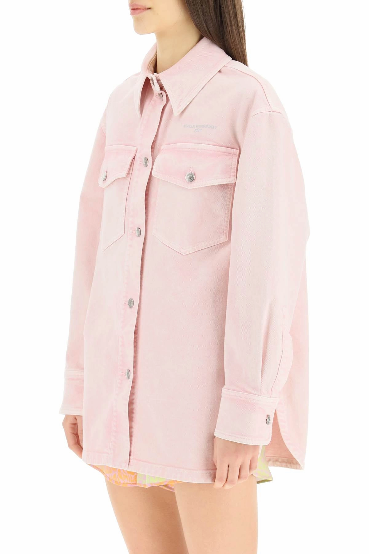 Stella McCartney Logo Detailed Buttoned Denim Jacket