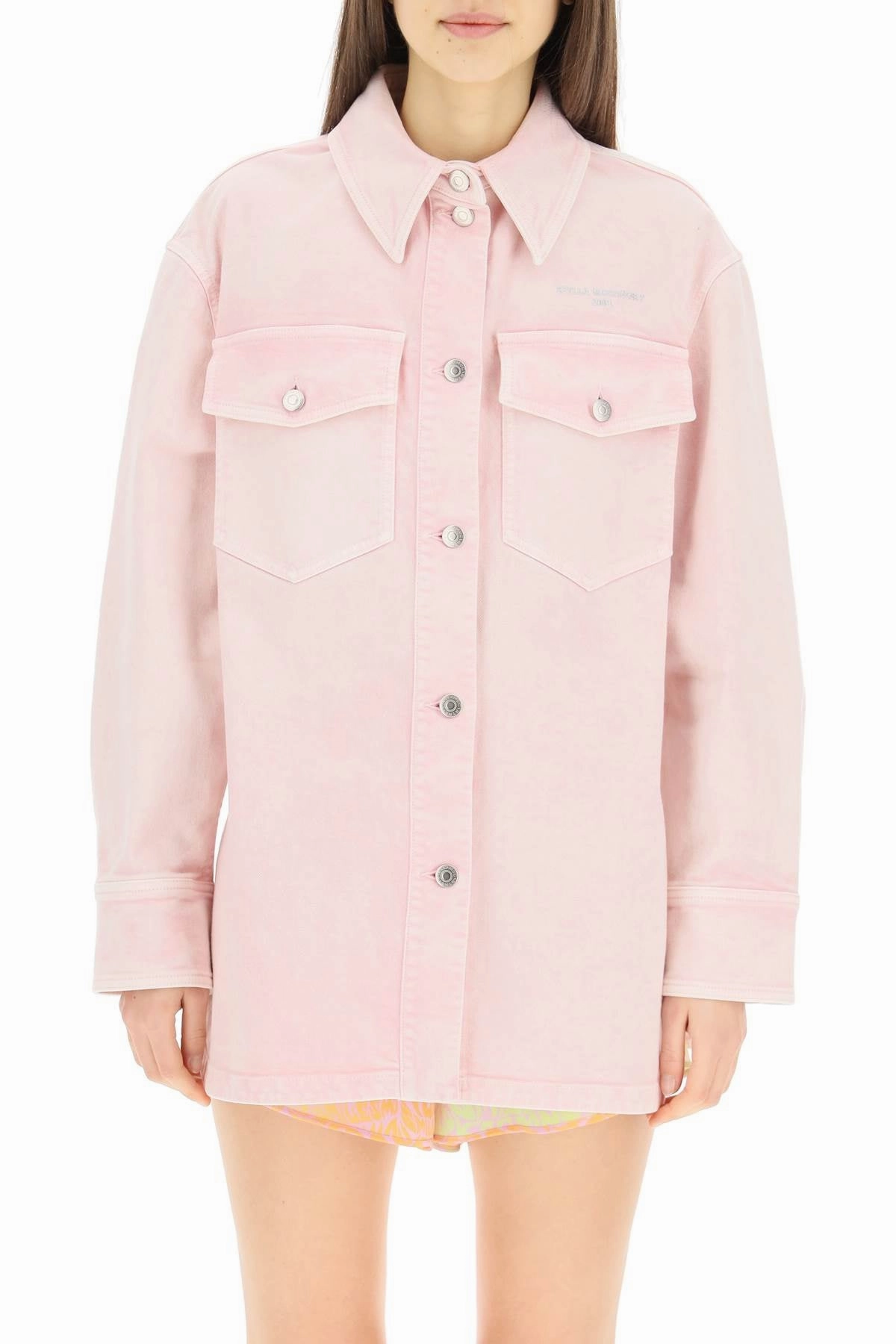 Stella McCartney Logo Detailed Buttoned Denim Jacket