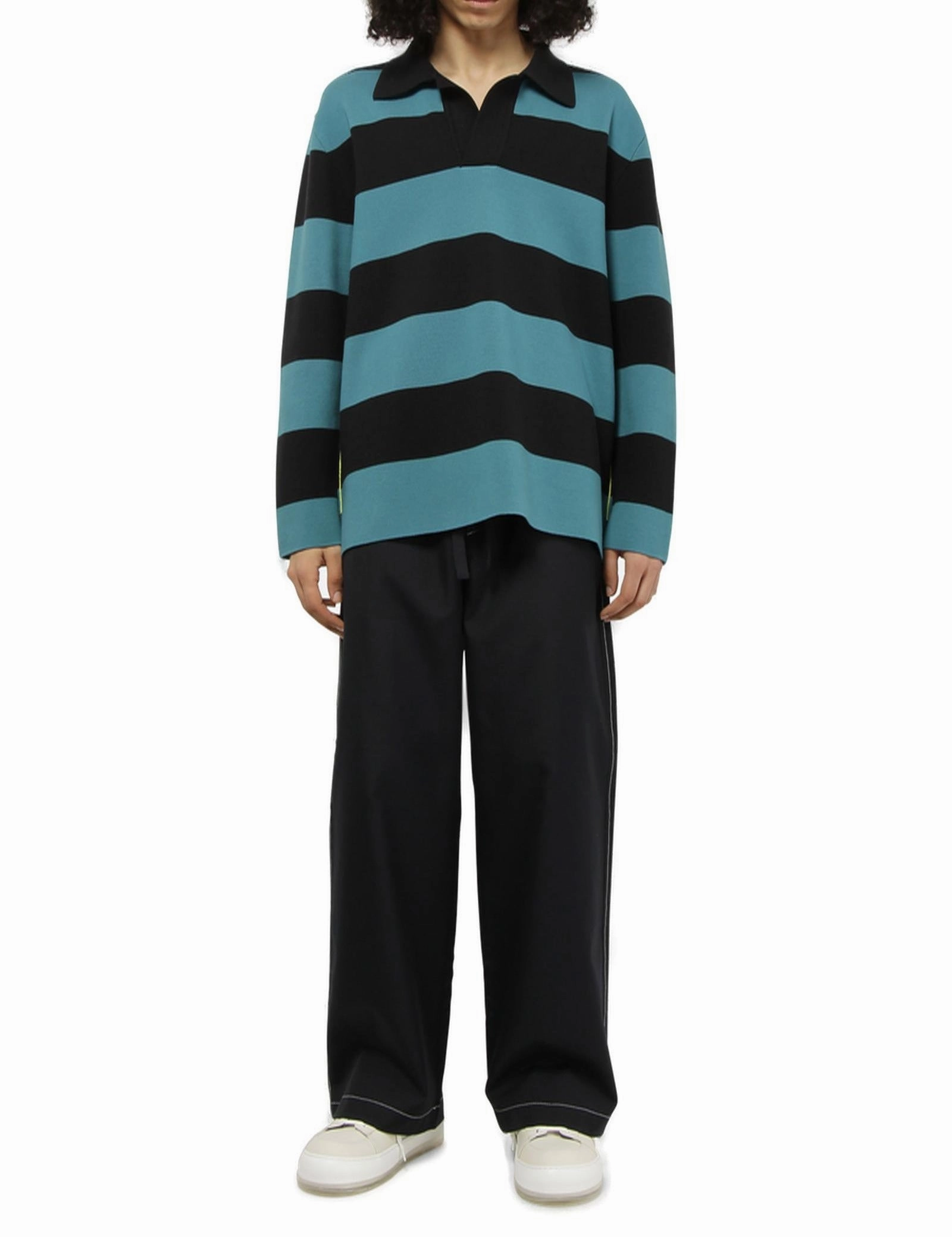 Sunnei Striped V-Neck Jumper