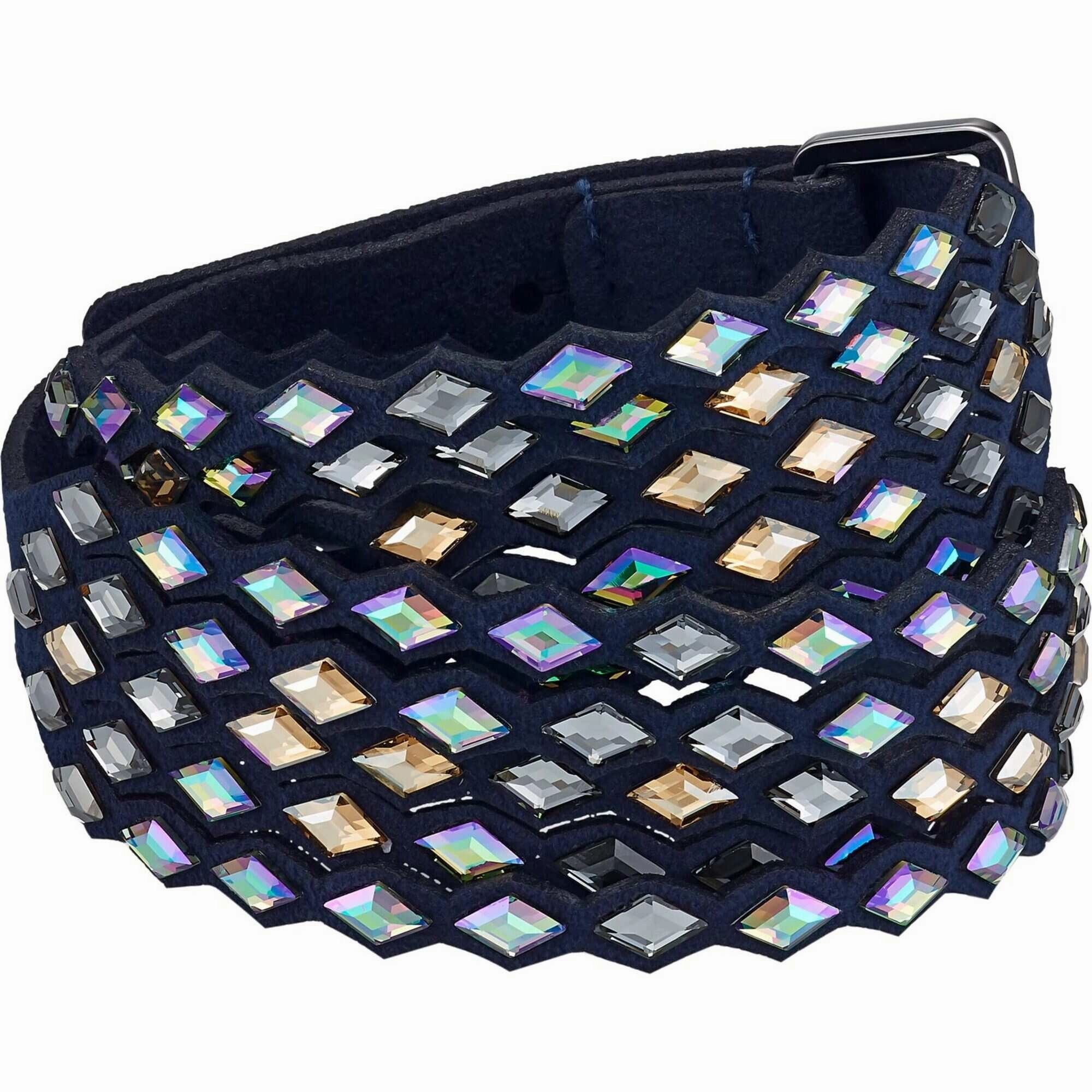 Swarovski Women's Bracelet - Power Blue Alcantara Fabric and Crystals | 5572735