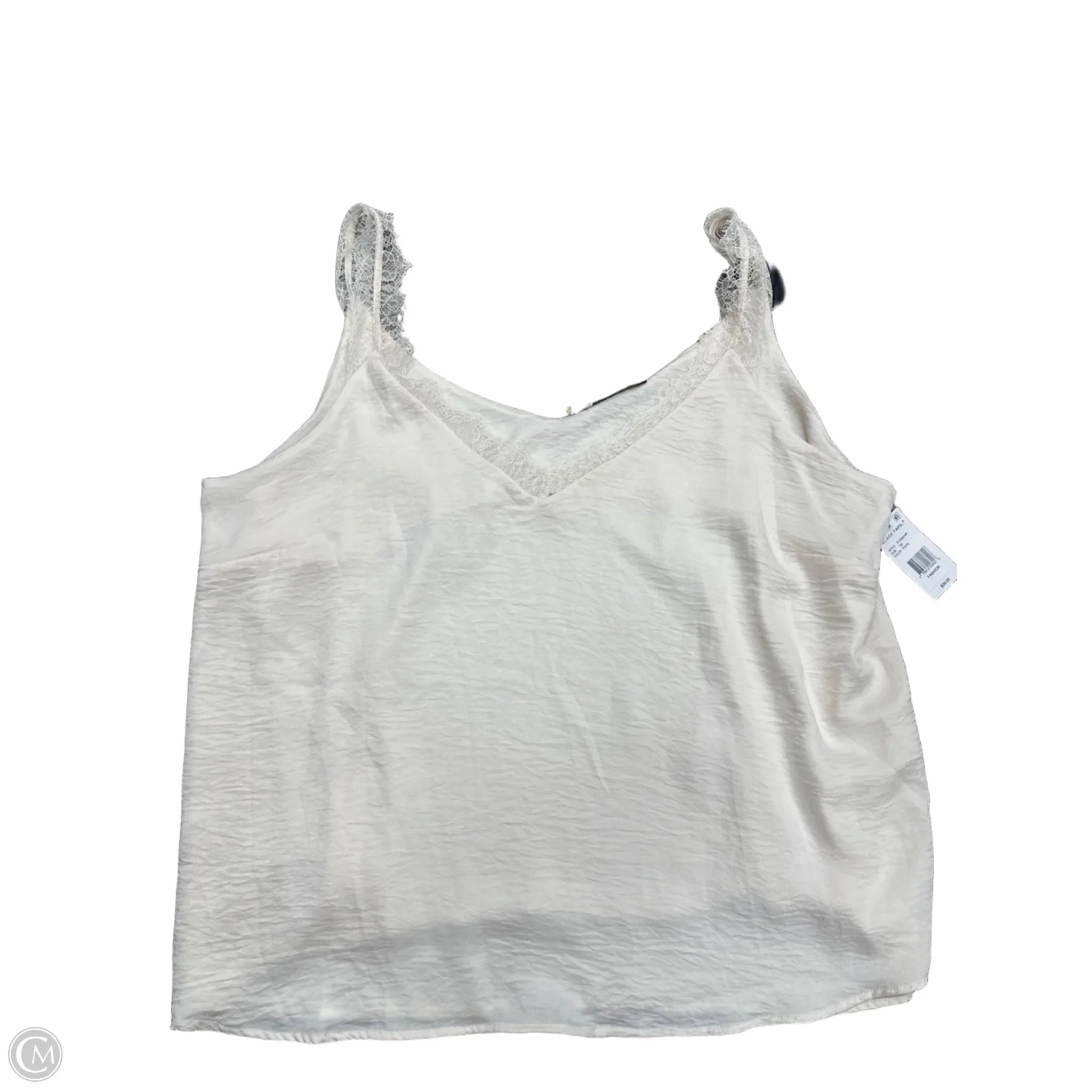 Tank Top By Clothes Mentor In Cream, Size: 3x